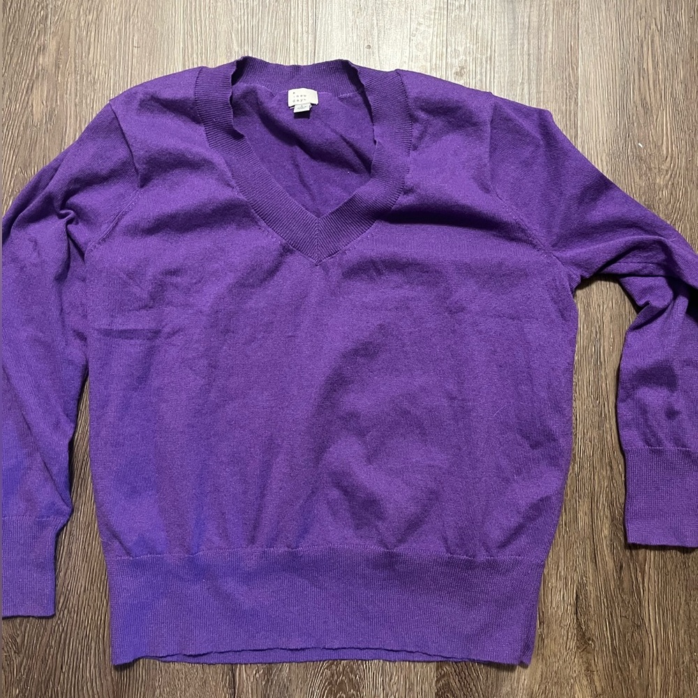 V neck purple sweater women’s
